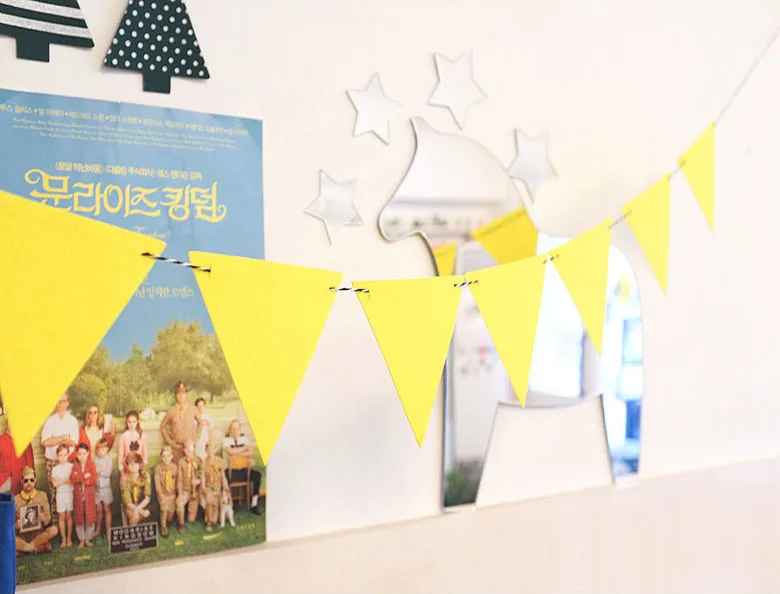 1 Набор желтых баннеров для детей Гирлянд украшения дня рождения вечеринки