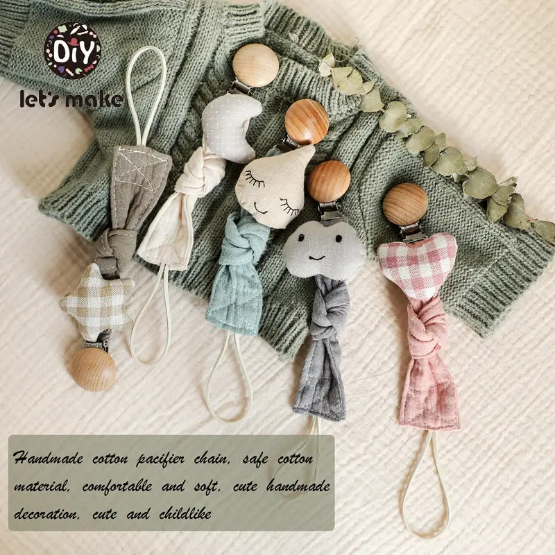 Давайте сделаем 1 шт. детская пустышка на цепочке с прищепкой цепочка из хлопка