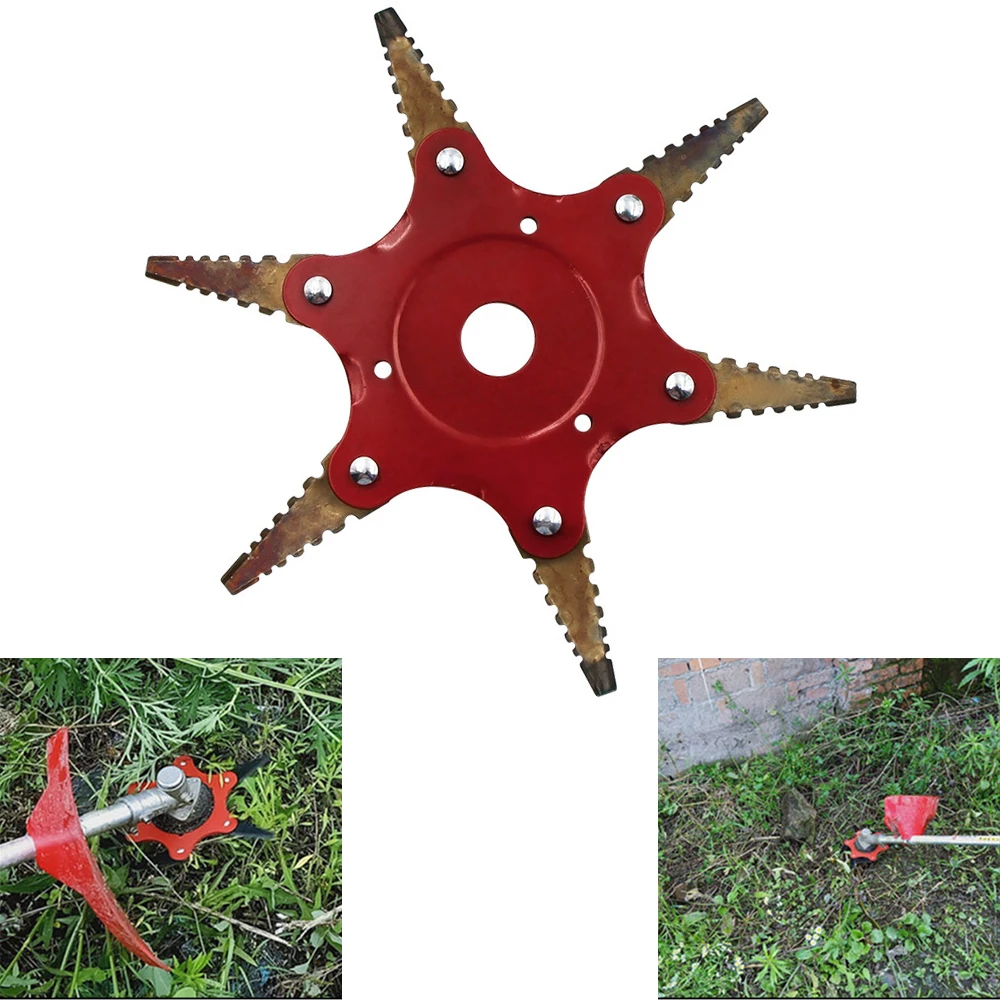 Выдвижная головка для стрижки травы 6 лезвий газонокосилка лезвия пожима щетка