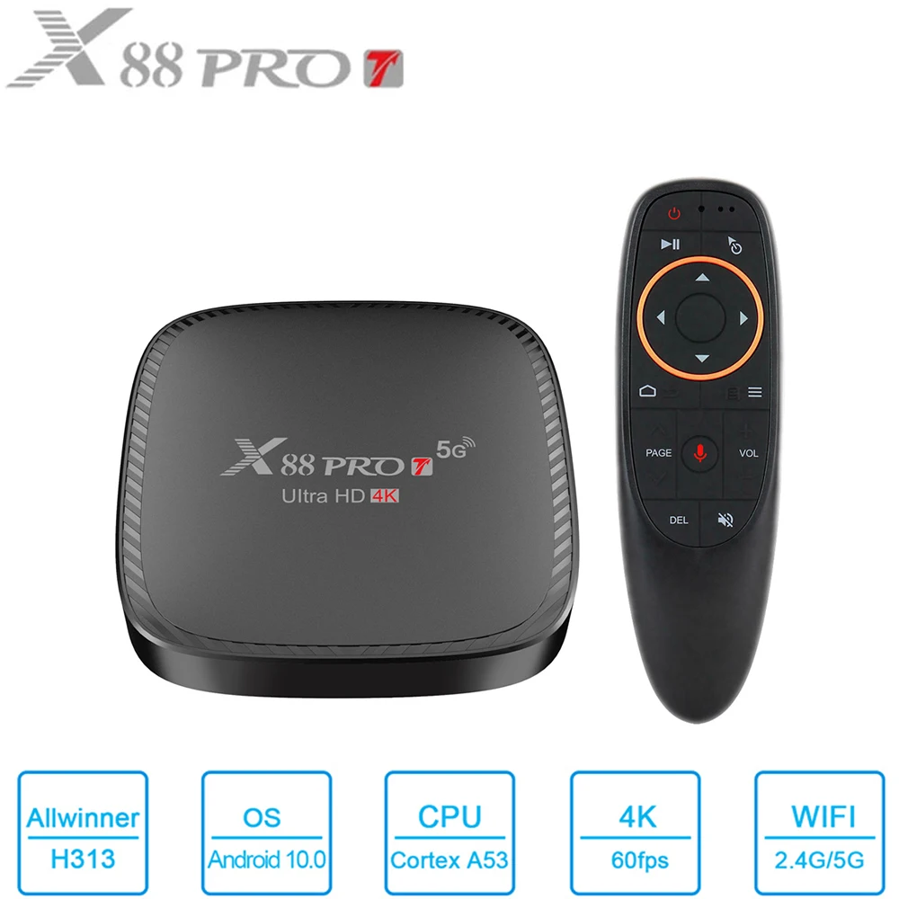 Приставка Смарт-ТВ X88 PRO T IP Android 10 Youtube HD 4K 2 4G/5G Wi-Fi 1 ГБ 8 16 медиаплеер телеприставки |