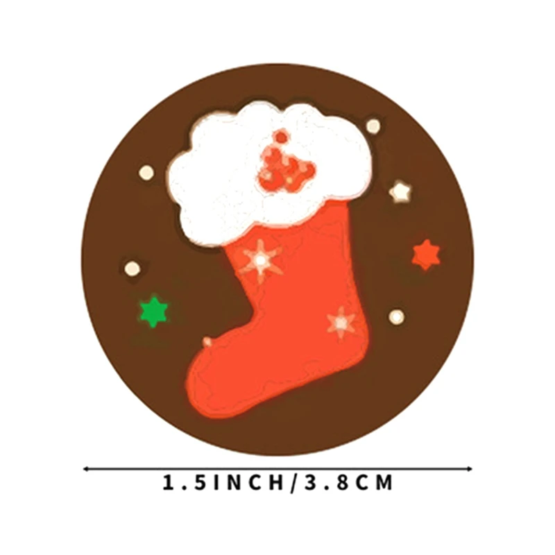 

2PCS Merry Christmas Stickers Christmas Tree Elk Candy Bag Sealing Sticker Christmas Gifts Box Labels Decorations