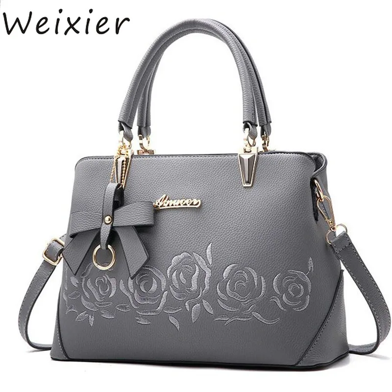 

WEIXIER 2019 женская сумка, винтажная сумка, Повседневная Сумка-тоут, модная женская сумка-мессенджер, сумка на плечо с верхней ручкой, кошелек, ко...
