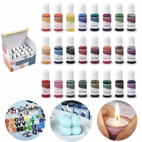 24 colors resin pigment set liquid art colorant dye ink diy handmade soap candles epoxy resin mold pigment kit jewelry making