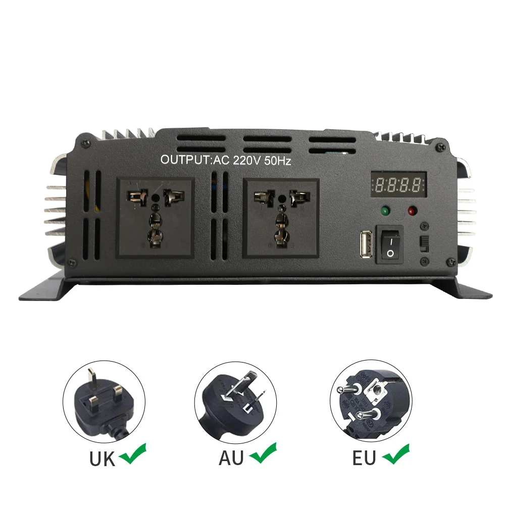 

MSI3000 Power Inverter 3000W Max 6000W Peak Power DC 12V to AC 220V Modified Sine Wave Convertidor for Household