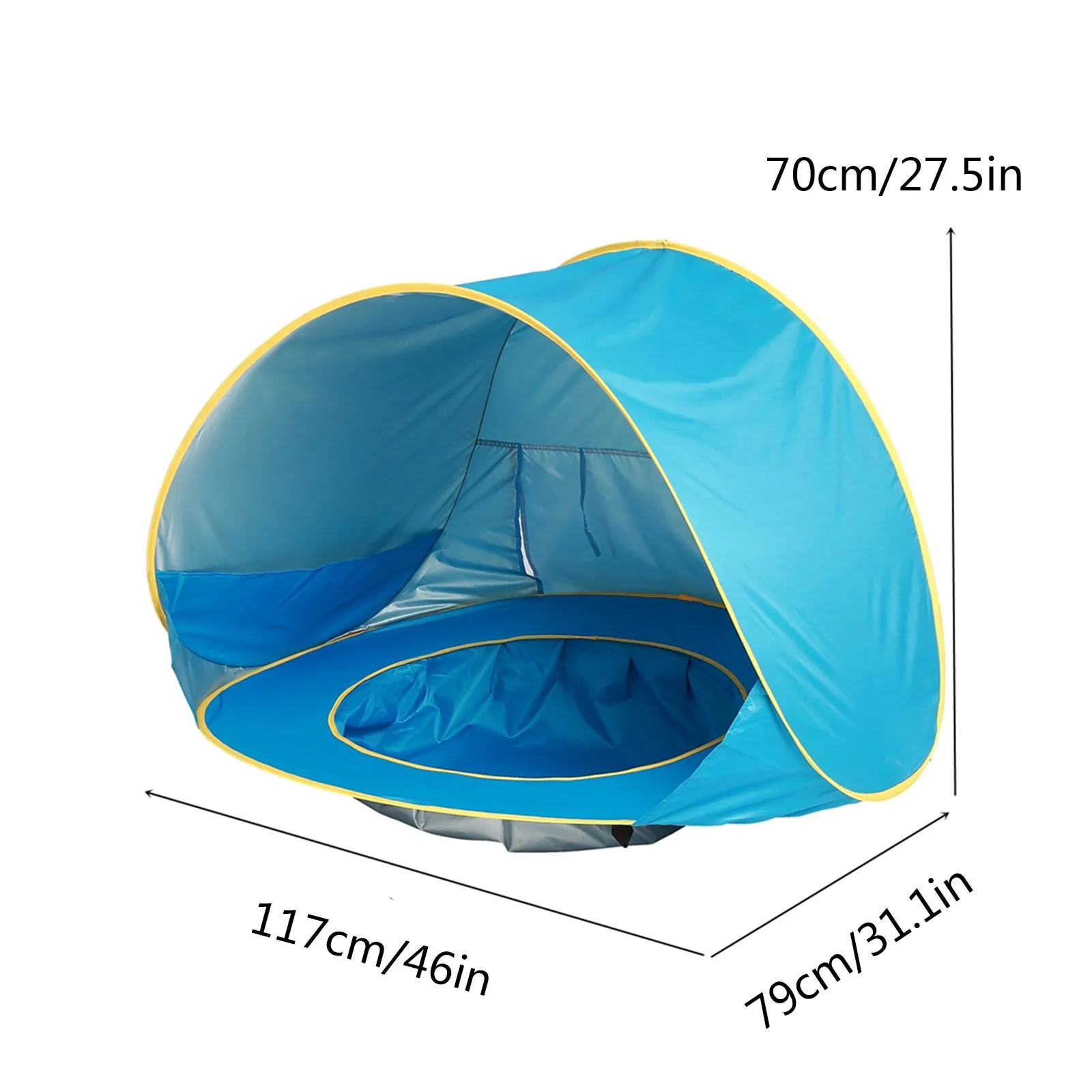 

2021 New Summer Baby Beach Tent with Pool Upgrade Easy Fold Up Unique Ocean World For The Beach For Child Kids Play on The Beac