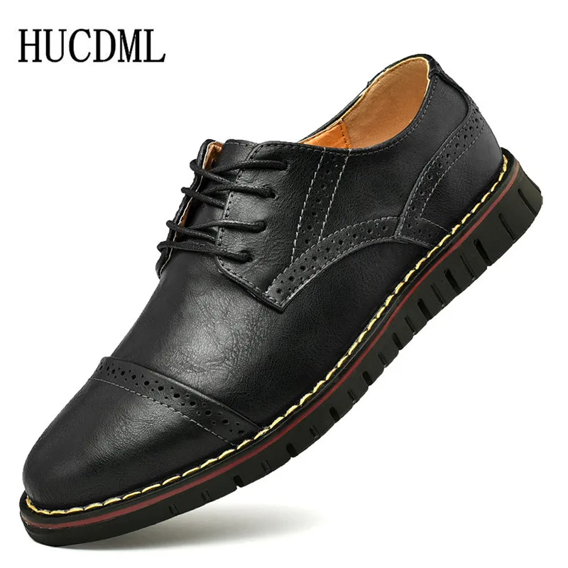 HUCDML/Новинка Мужская стильная обувь Обувь из натуральной кожи для торжественных