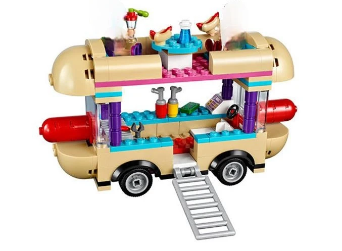 

New Girl Friends Amusement Park Hot Dog Van Building Blocks set Kids Bricks Toys 41129 01007 10559 birthday Christmas Gifts