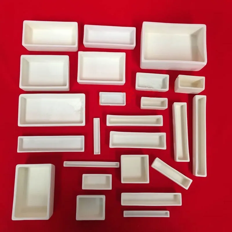 Sintered Crucible/rectangular Corundum crucible /99% Square alumina crucible /   with a variety of specifications with the size
