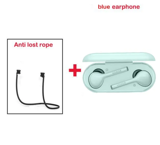 Blue with Rope Оригинальные беспроводные наушники huawei Honor Flypods Lite, водонепроницаемые, IP54, управление нажатием, Беспроводная зарядка, Bluetooth 4,2 - Цвет: Blue with Rope