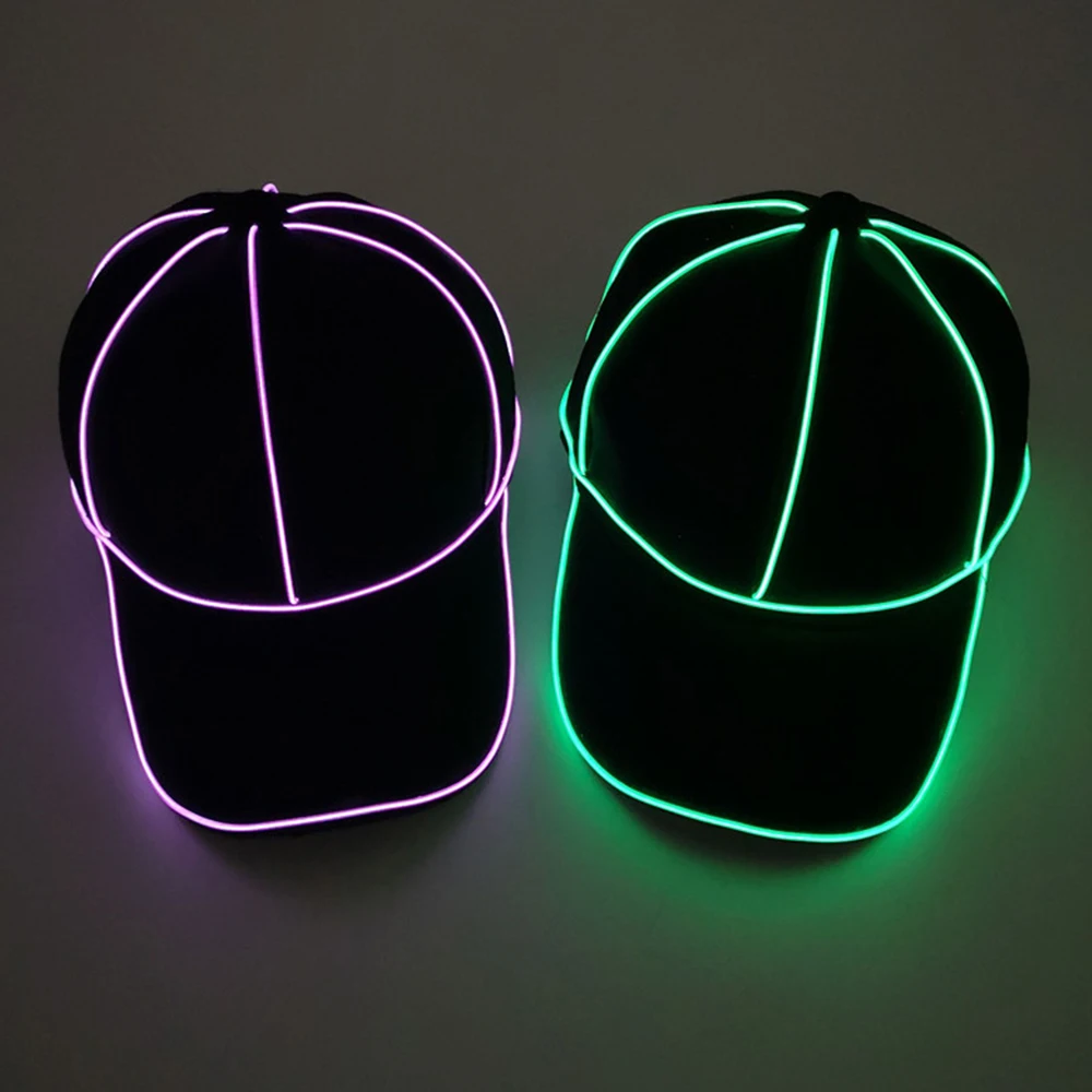 

Cool LED Hat Party Luminous Cap Neon LED Light Hat Glow Costume Party Fluorescent DJ BAR Dance Performances Carnival Party Props