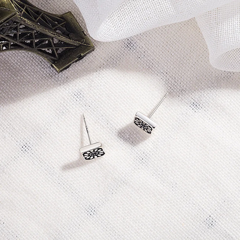Серьги-гвоздики из 100% настоящего серебра 925 пробы для мужчин/женщин хорошее