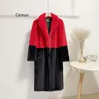 Зимняя женская обувь высокого качества обувь на платформе из искусственного кроличьего меха; Пальто Роскошные длинное меховое пальто с отложным воротником, пальто, верхняя одежда теплая дутая куртка размера плюс; Женские плюшевые пальто