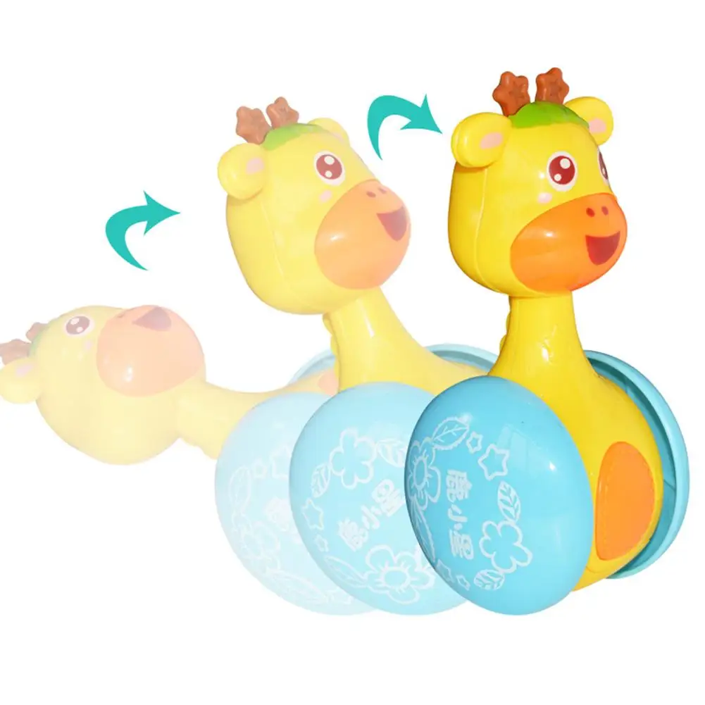 

Baby Cute Cartoon Deer Rattles Tumbler Doll Toy Bell Music Learning Education
