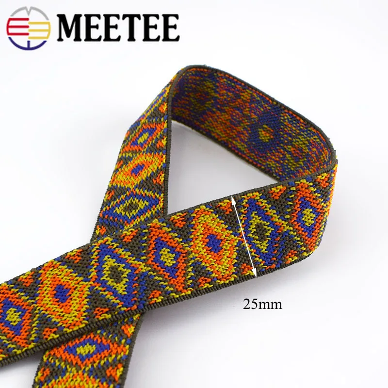 5/9 метров жаккардовые 25 мм эластичные ленты резинка для брюк поясные юбки сумки