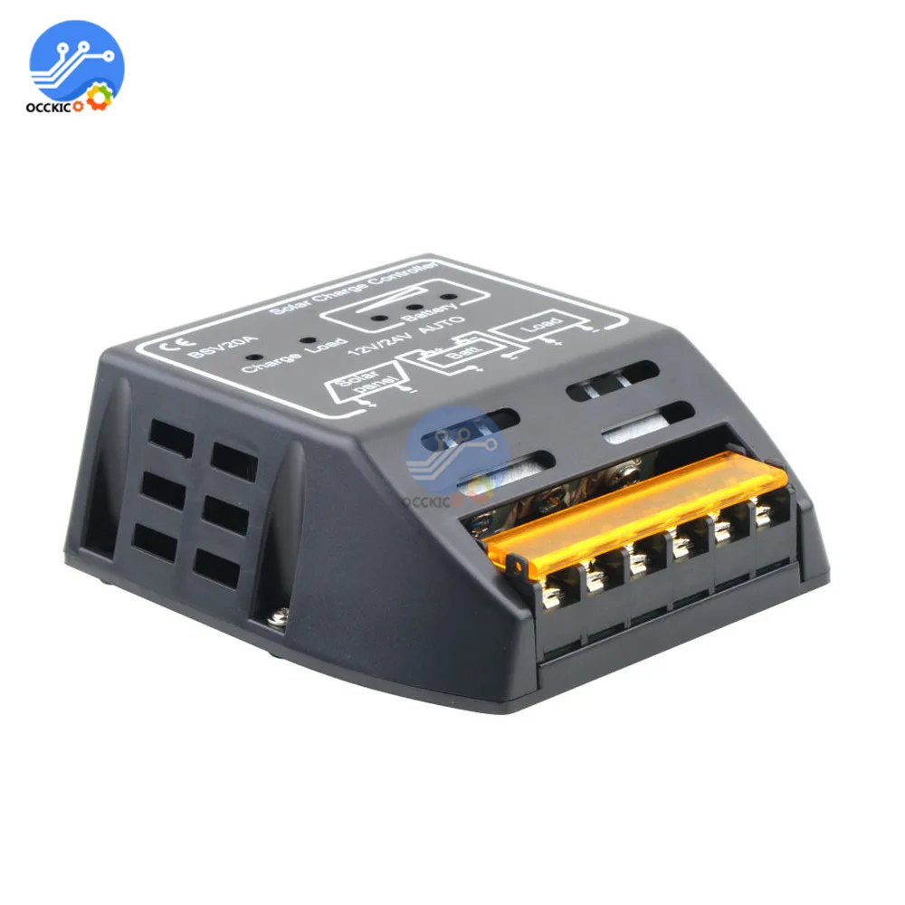 12V/24V 20A Солнечный Зарядное устройство контроллера Панели солнечные Батарея