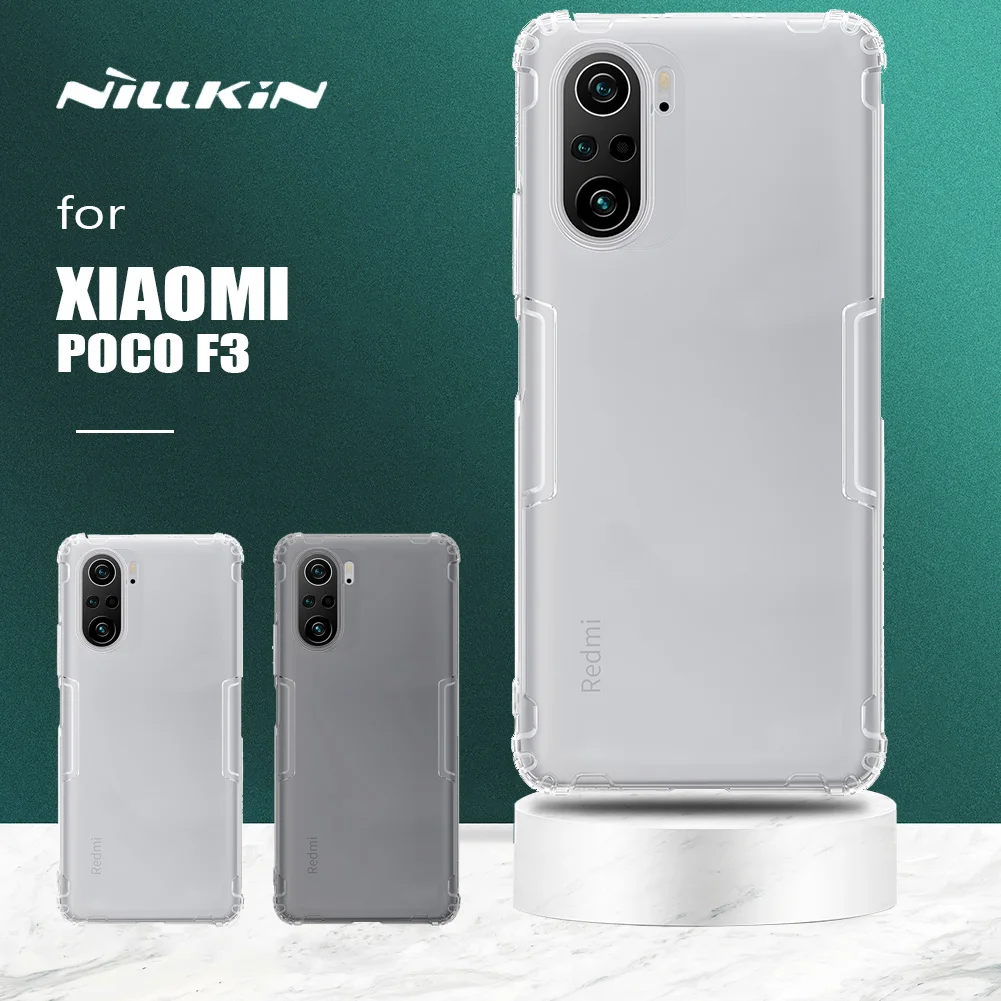 Чехол Nillkin для Xiaomi Poco F3, сверхтонкий защитный чехол из натурального ТПУ, мягкий на ощупь, силиконовый чехол для Xiaomi Poco F3