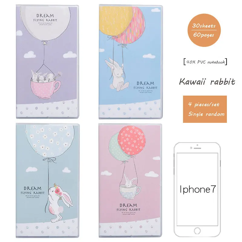 Rabbit 1 шт. ноутбук стационарный мультфильм ноутбук B6 30 листов милый дневник ноутбук для школьных подарков 12 видов обложки - Цвет: Rabbit