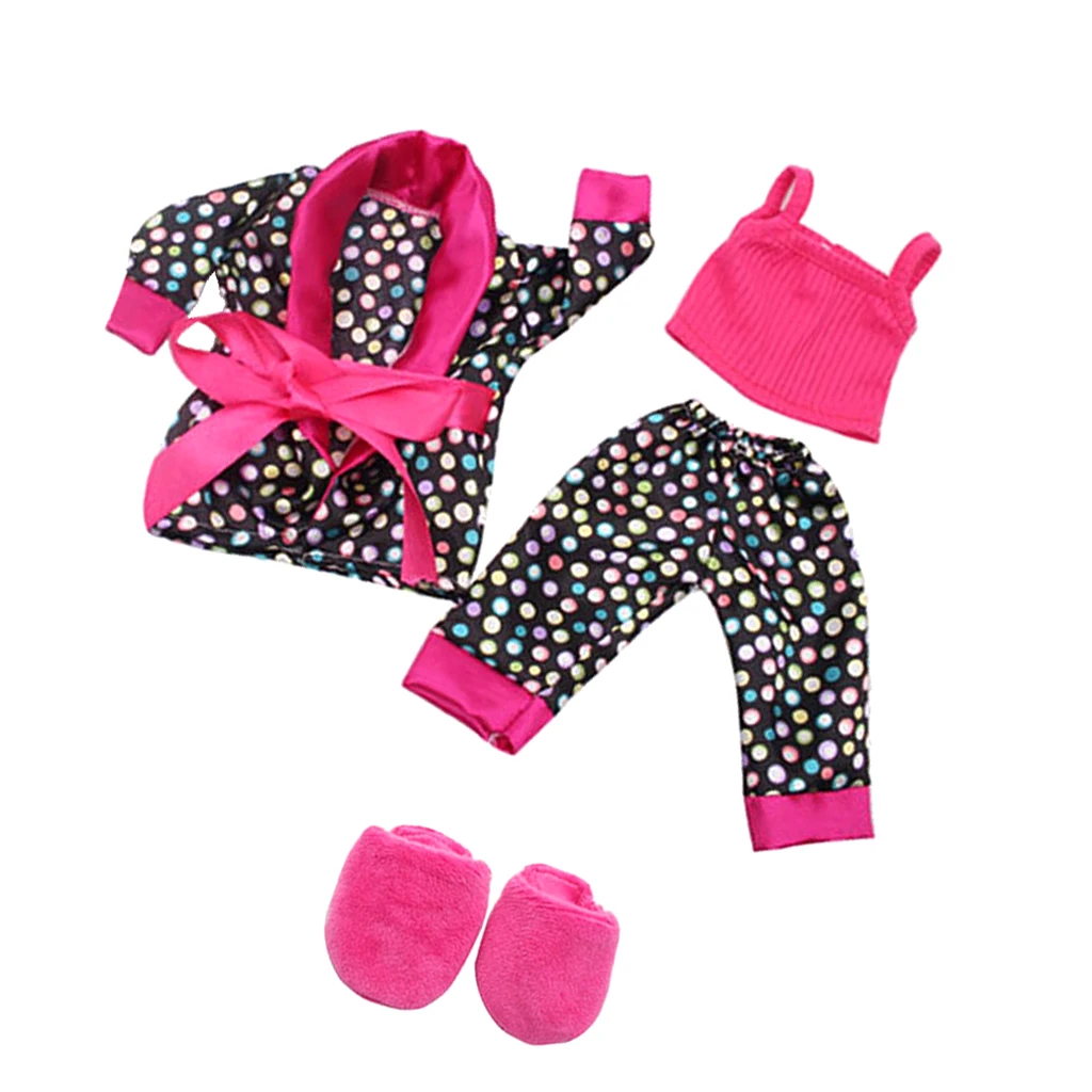 

5 шт. одежда для 18 дюймов куклы пижамный комплект