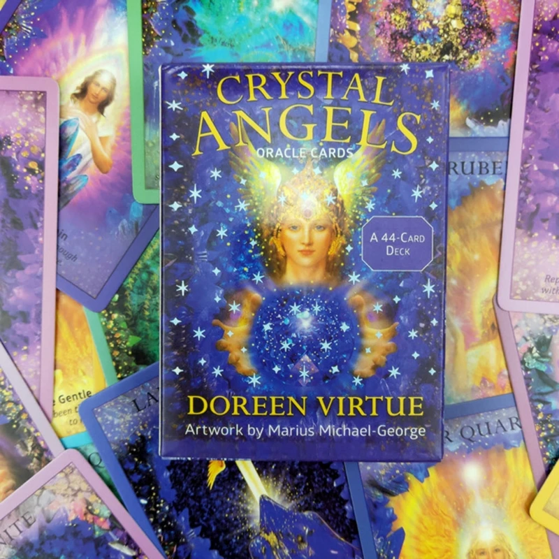 

Crystal Angel Oracle Cards Family Party Board Game Divination Fate Full English 44 Cards Deck Tarot