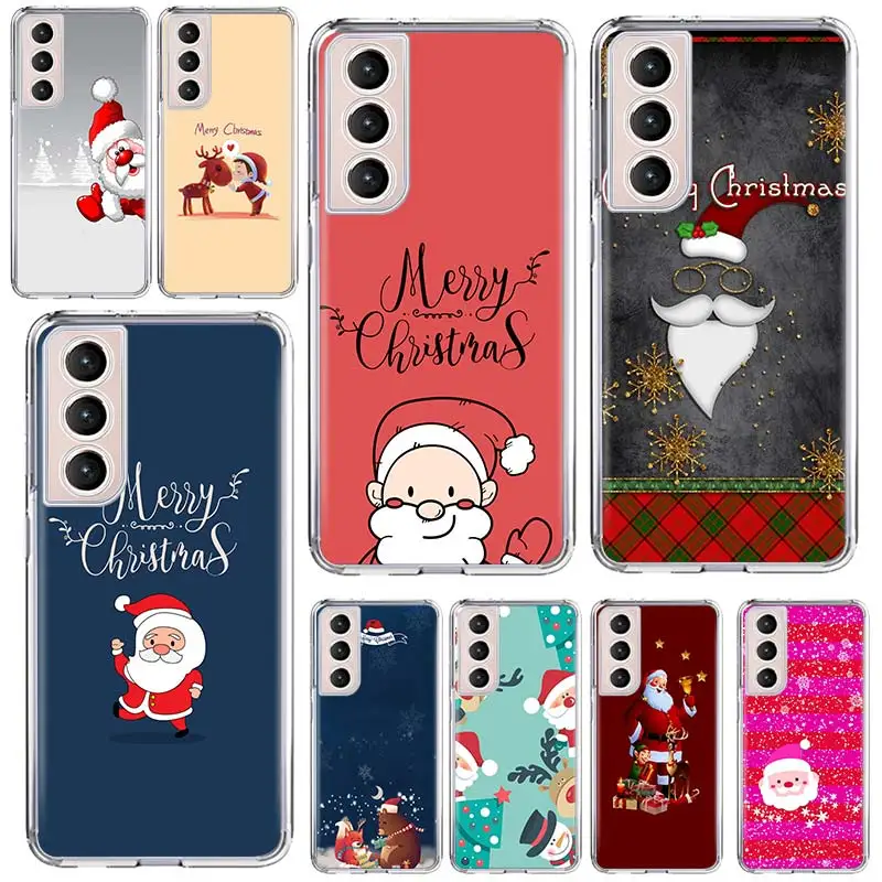 

Merry Christmas Santa Claus Phone Case For Samsung Galaxy S21 Ultra S20 FE S8 S9 S10 S21 Plus S10e S7 Back Cover Coque Funda