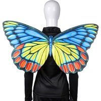 soft fabric butterfly wings cosplay anime perform costume props women men dance clothes adult belly dance rainbow colorful wings