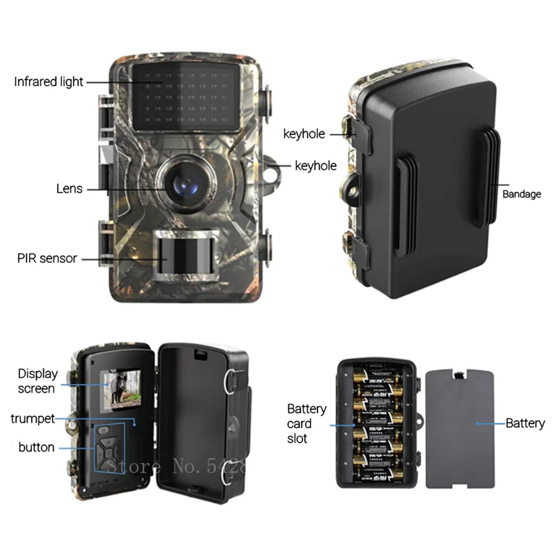 12MP 1080P камера наблюдения за дикой природой охотничьи игры активированная