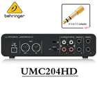 100% оригинальная звуковая карта Behringer UMC204HD с аудио интерфейсом, независимая внешняя звуковая карта для записи для прямого эфира