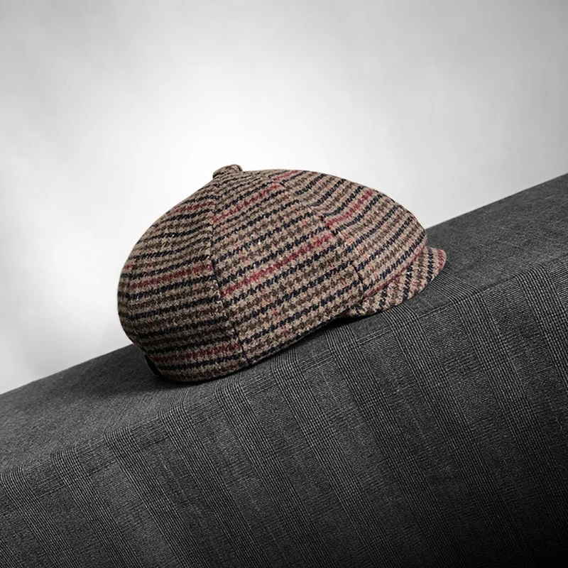 

2020 New Newsboy Cap Lattice Beret Hat Men Women Hat Tweed Gatsby Octagonal Herringbone Vintage Ivy Hats