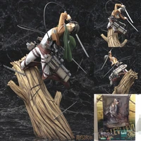 anime attack on titan 203 mikasa ackerman figma action pvc figure model toy battle damage bloody captain figurine collectible