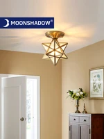 moonshadow ceiling lights full copper modern delicate led ceiling lamp with star design hallway corridor ceiling lamp 220v
