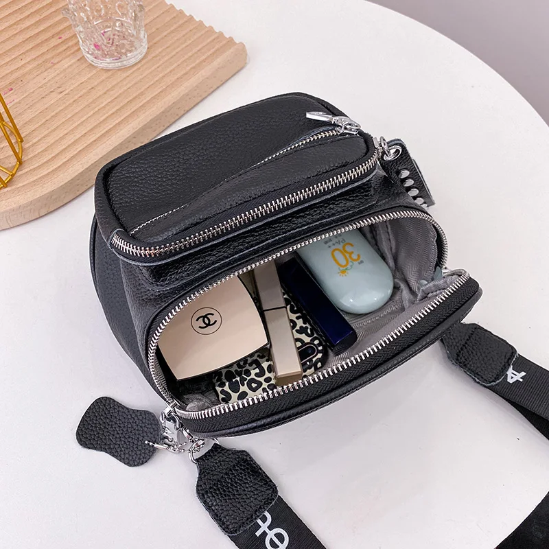 

Women Brand Tote Bag Large Capacity Crossbody Bag Female Genuine Leather Shoulder Bag Fashion Wide Shoulder Strap Soft Women Bag