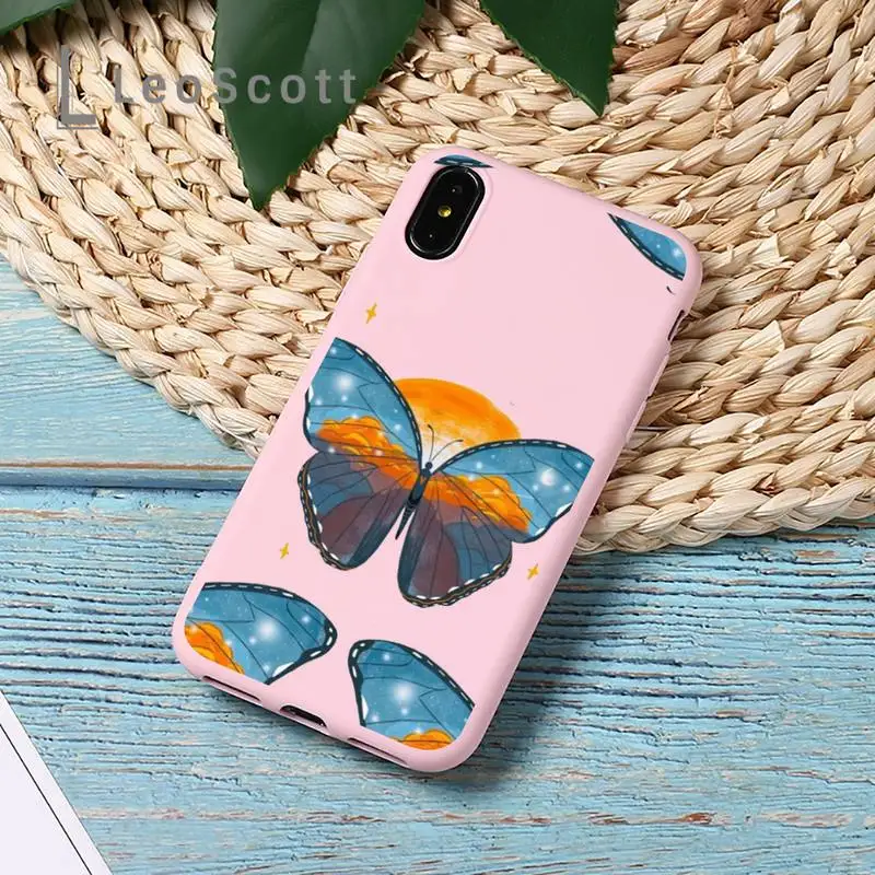 

Bling Glitter Butterfly beautiful Phone Case Candy Color for iPhone 11 12 mini pro XS MAX 8 7 6 6S Plus X 5S SE 2020 XR