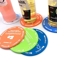 personalized party gifts custom coaster sets for drink cover with logo promotional gifts pvc soft rubber heat insulation mats