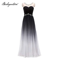bealegantom gradient chiffon evening dresses 2021 for women with beaded long ombre formal prom party gown ed1328