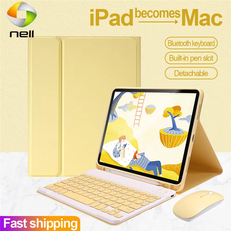 

Shell iPad Bluetooth Keyboard Mouse Case iPad Air 1 2 3 4 Pro 9.7 10.5 10.9 11 2017/2018/2019 10.2 7th 5th 6th Gen Cover Cases