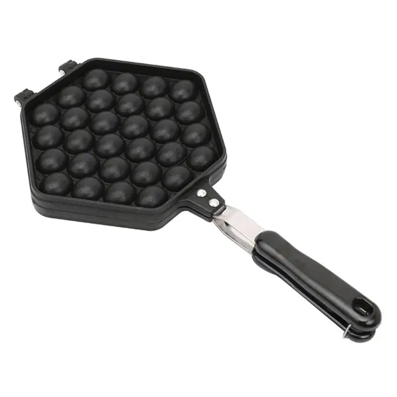 

QQ Egg Bubble Puff Cake Baking Pan Waffle Maker Mold Plate Non-Stick Coating DIY Kitchen Tool