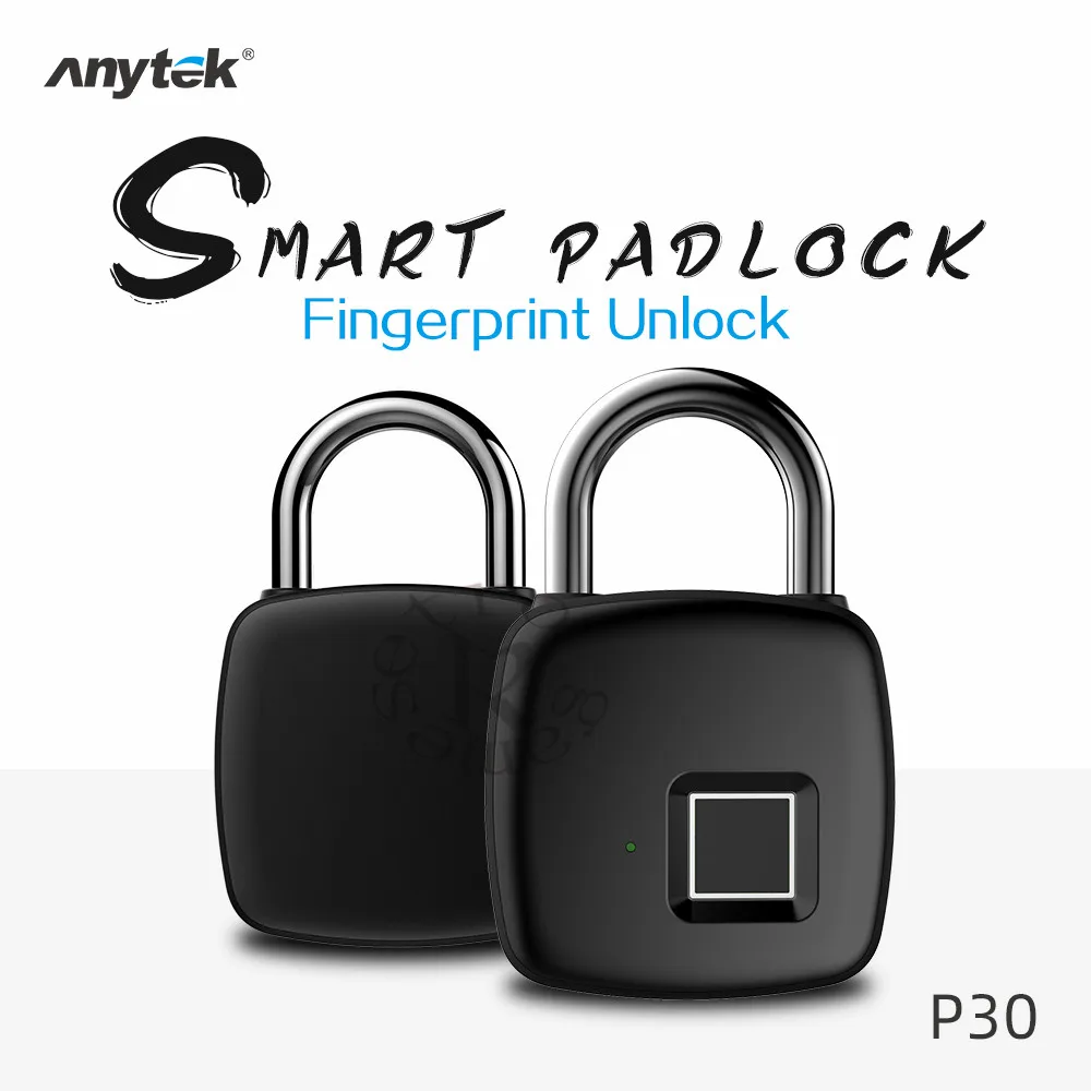 

Anytek P30 Fingerprint Padlock Anti-theft Intelligent Keyless Lock for Luggage Suitcase Backpack Electronic Lock IP54 waterproof