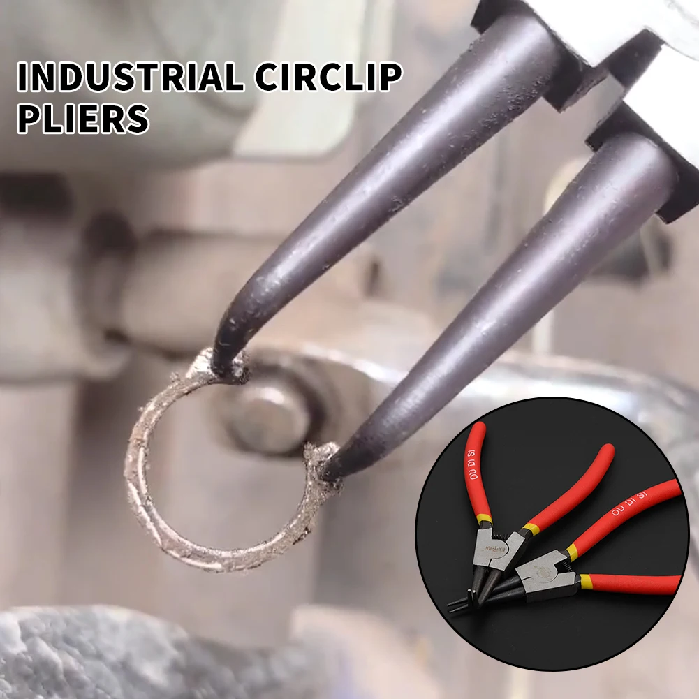 

4pcs Multifunctional Circlip Pliers Set Snap Ring Bent Straight Accessory Portable Internal External Retaining Clip Disassembly