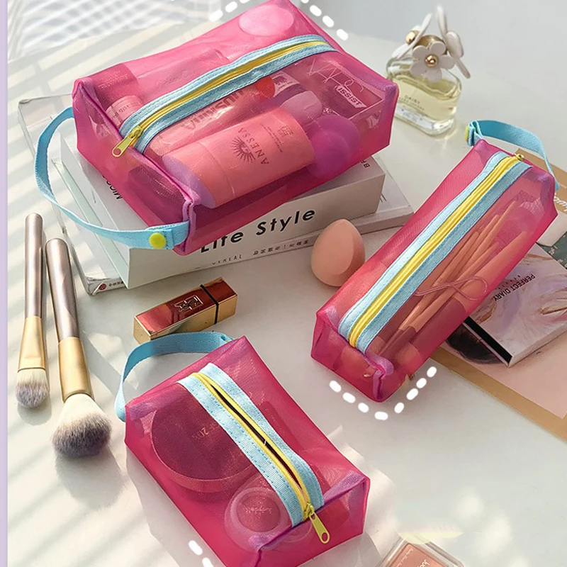 

Travel Cosmetic Bag Makeup Storage Bag Women Outdoor Toiletries Organizer Skin Care Products Lipstick Brush Organizer Portable