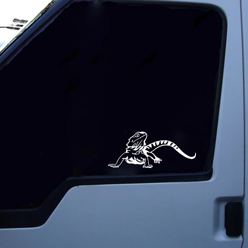 

2021 Models Climbing Lizard Decor Car Stickers Silhouette Bumper Car Window Decals 16.5X6.9cm