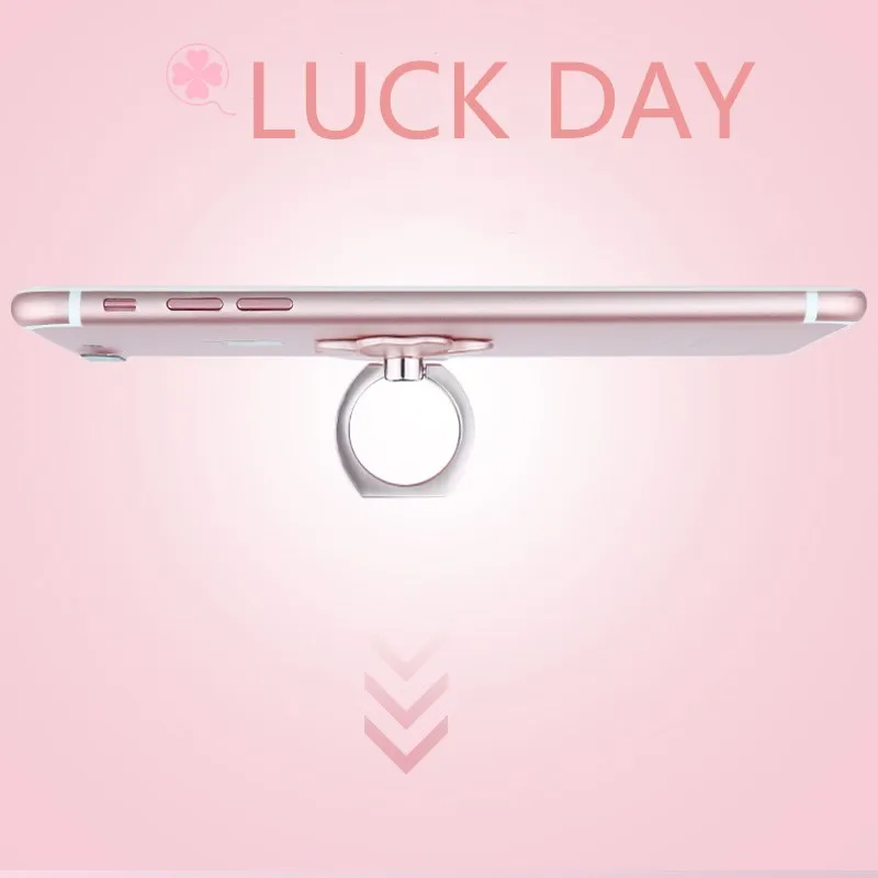 phone finger ring holder lucky clover flower universal accessories grip desk stand mount mobile cell phone sent phone holder free global shipping