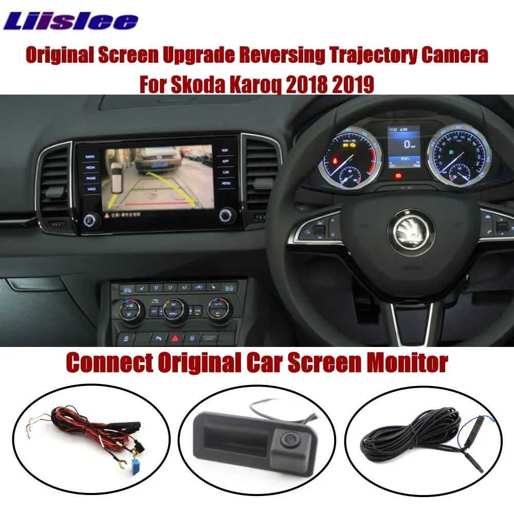 

Car Rearview Camera For Skoda Karoq 2018 2019 2020 Original Display Parking Back CAM HD CCD Intelligent Track Image