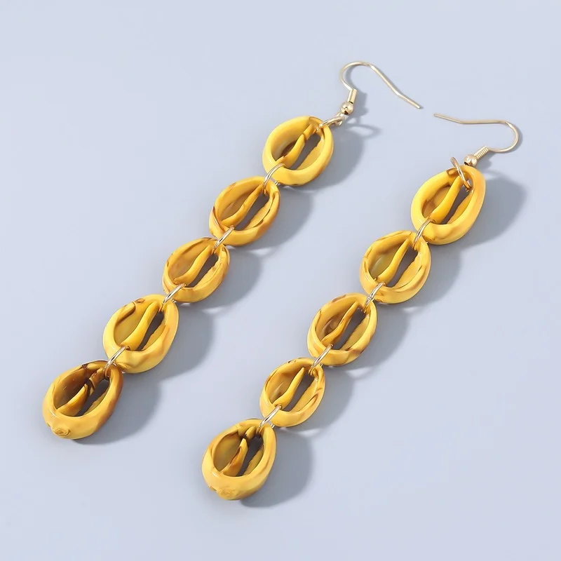 

Trend Women's Hanging Earrings Goth Shell Decorations Woman Accessories Rave Party Women Earring Piercing Jewelry Pendant