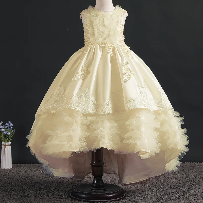 Детское платье принцессы для девочек вечерние платья с цветами Элегантные