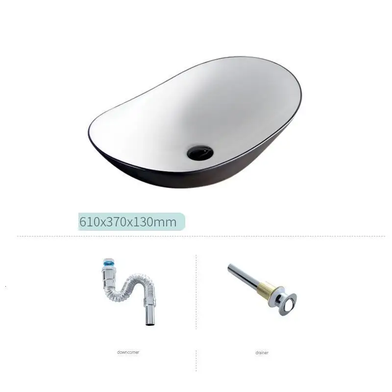 Lavatorio чаша де Appoggio Куба Para Black Umywalka Evier Lavandino Bagno Waschtisch раковина для ванной комнаты Lavabo Pia Banheiro - Цвет: MODEL E