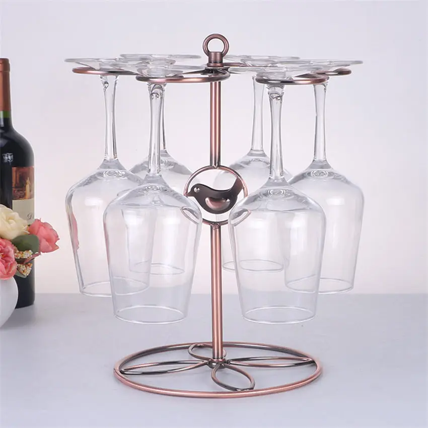 Маленькая птица винный стойка для стаканов кухонный бар подвешиваемый держатель