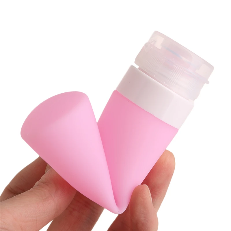 

Portable Refillable Silicone Bottle Traveler Lotion Shampoo Bath Containers 80ML
