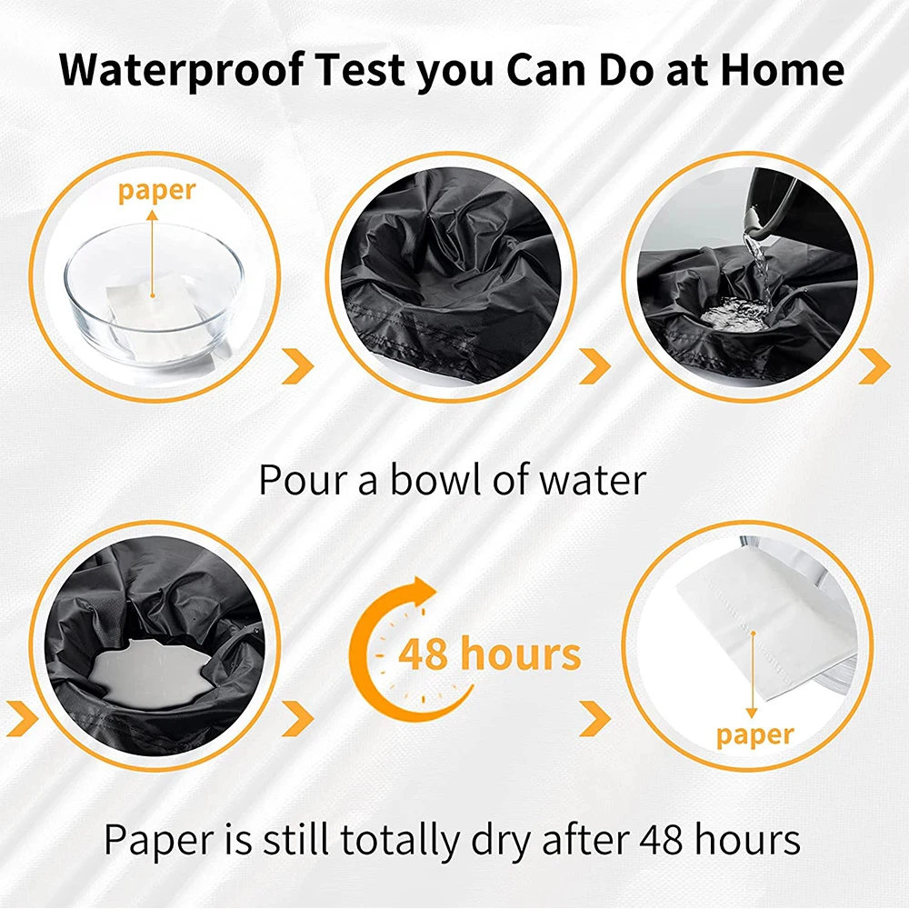 Fundas para muebles de jard&iacute;n 210D Oxford, impermeables, Anti-UV, resistentes al desgarro, para Patio, mesa, silla, juego de sof&aacute; a prueba de polvo, 64 tama&ntilde;os-4