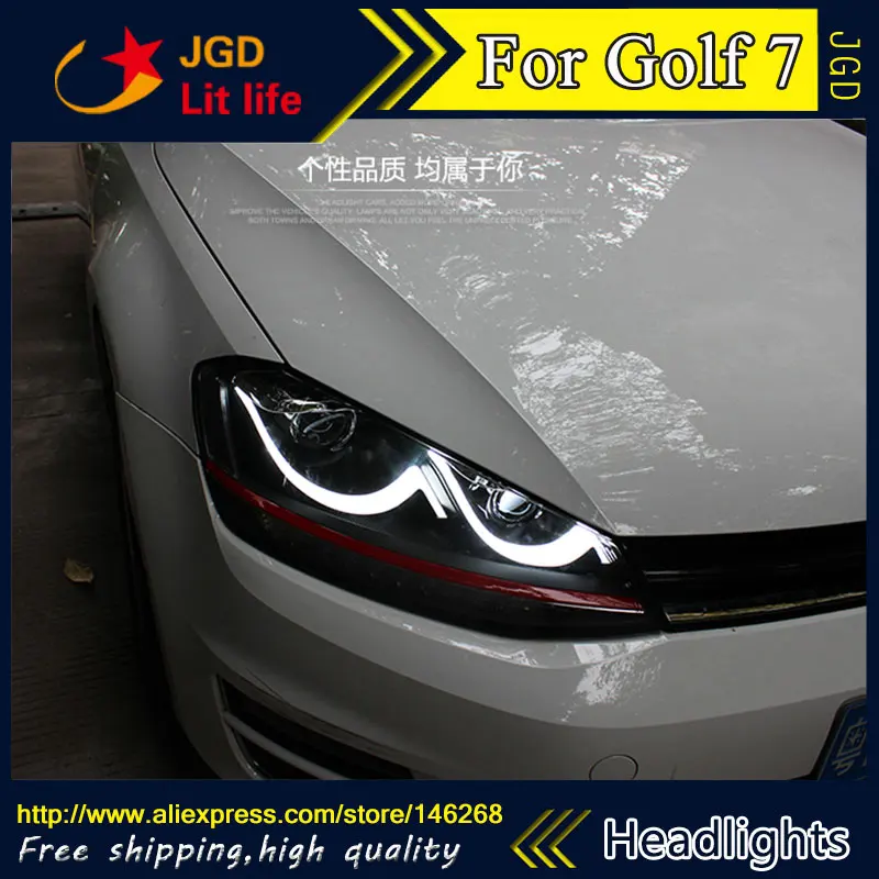 Car styling LED HID Rio VW Golf headlights Head Lamp case for 7 headlight Bi-Xenon Lens low beam | Автомобили и мотоциклы