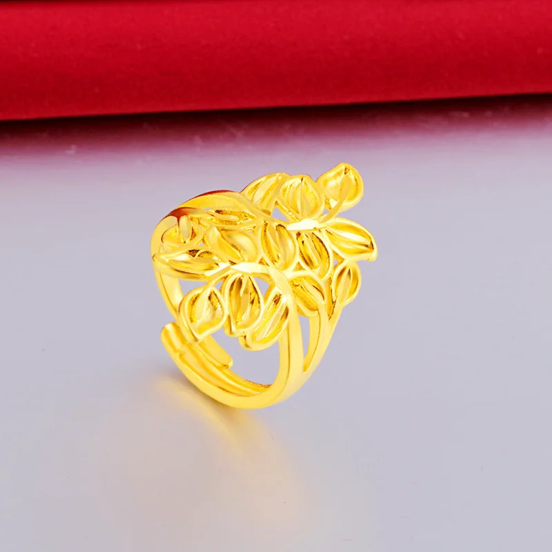 Женское позолоченное кольцо с цветком розы регулируемое пиона | Украшения и